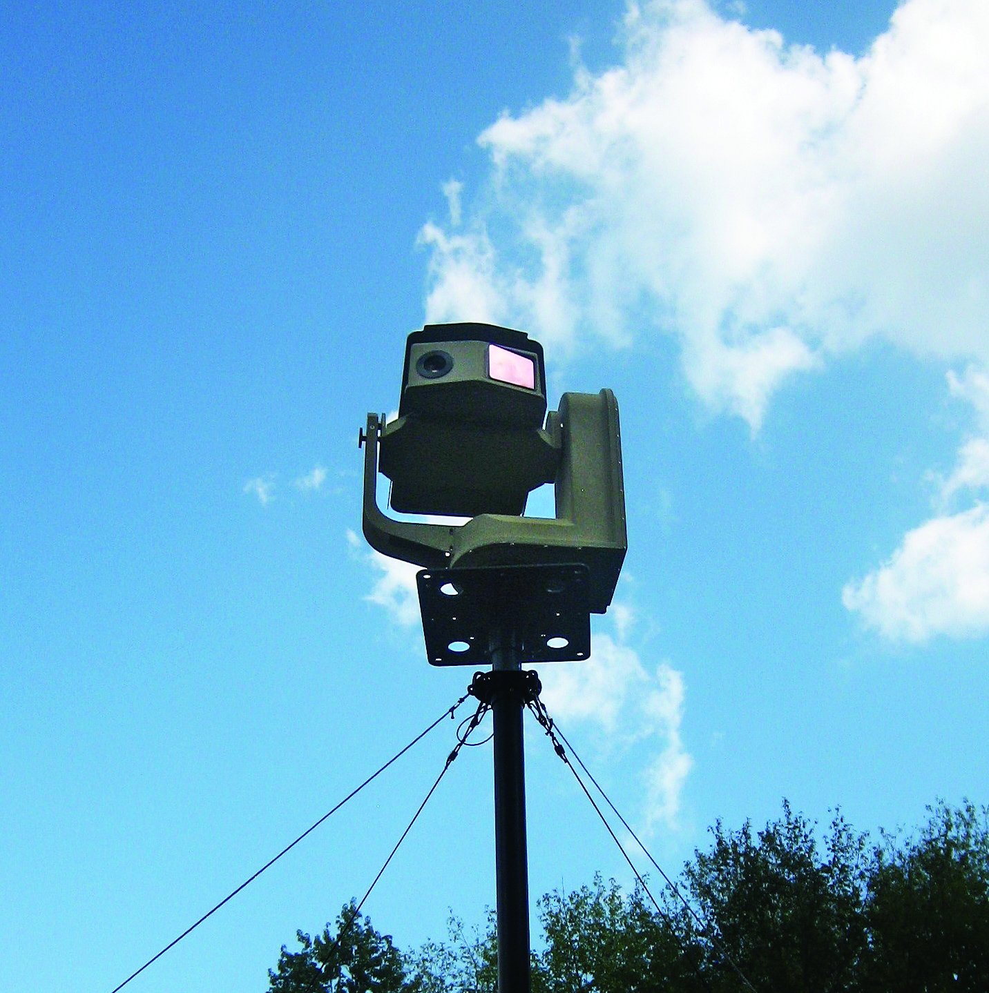 BlueSky Mast with surveillance camera payload, ISR & Sensing