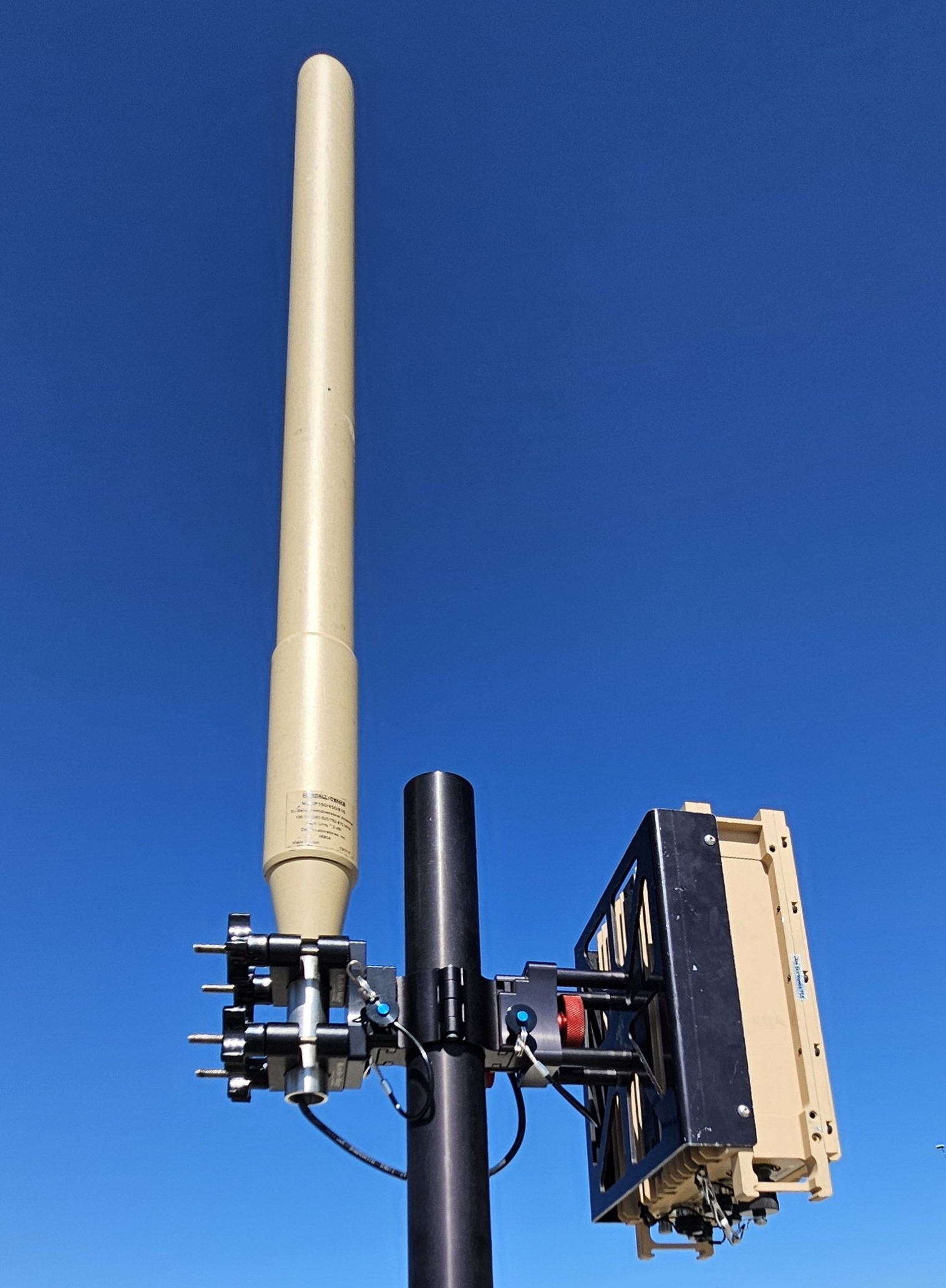 BlueSky Mast with tactical radio and wireless data payload, Tactical Communications