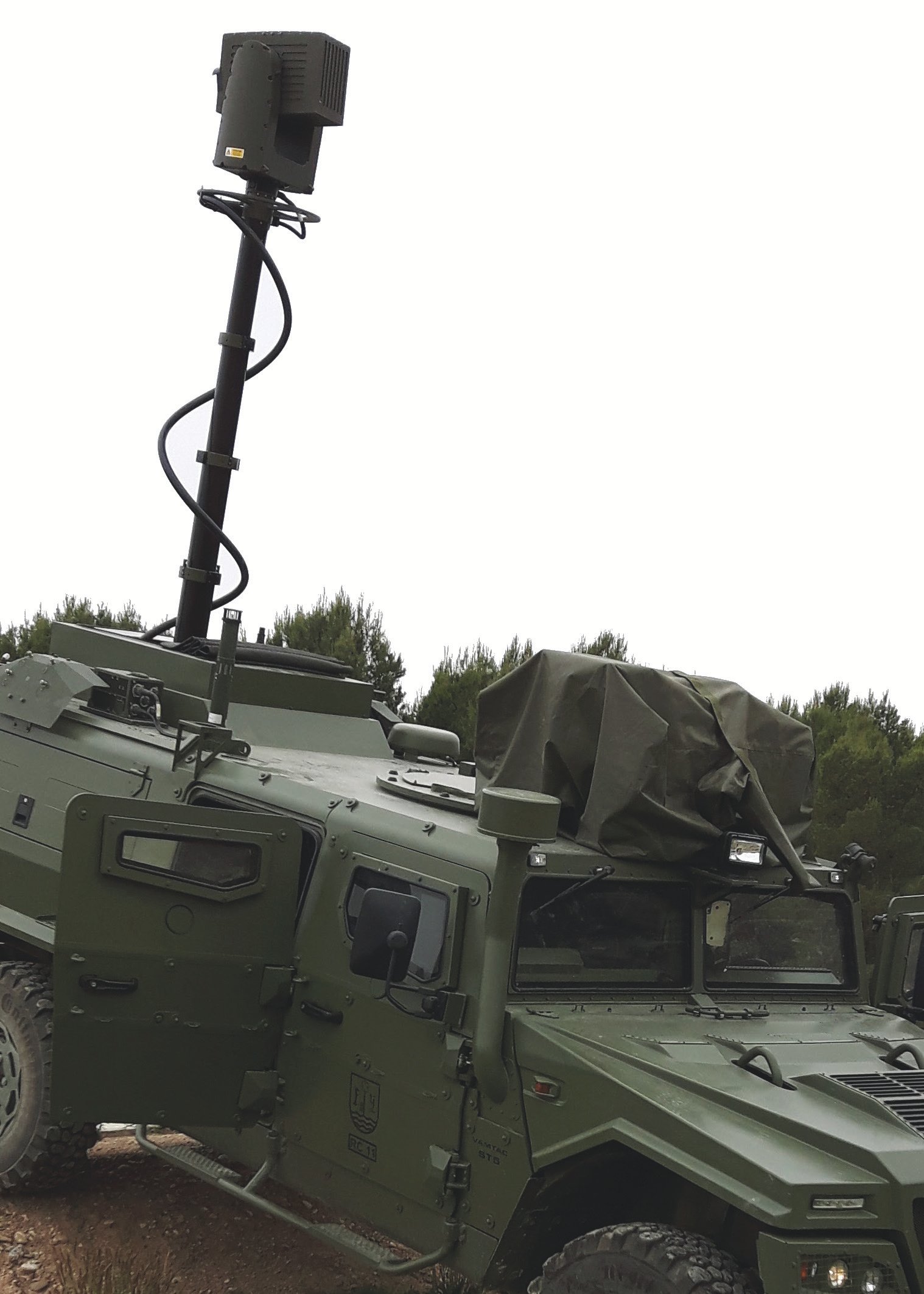 BlueSky Mast with surveillance camera or radar payload, ISR & Sensing