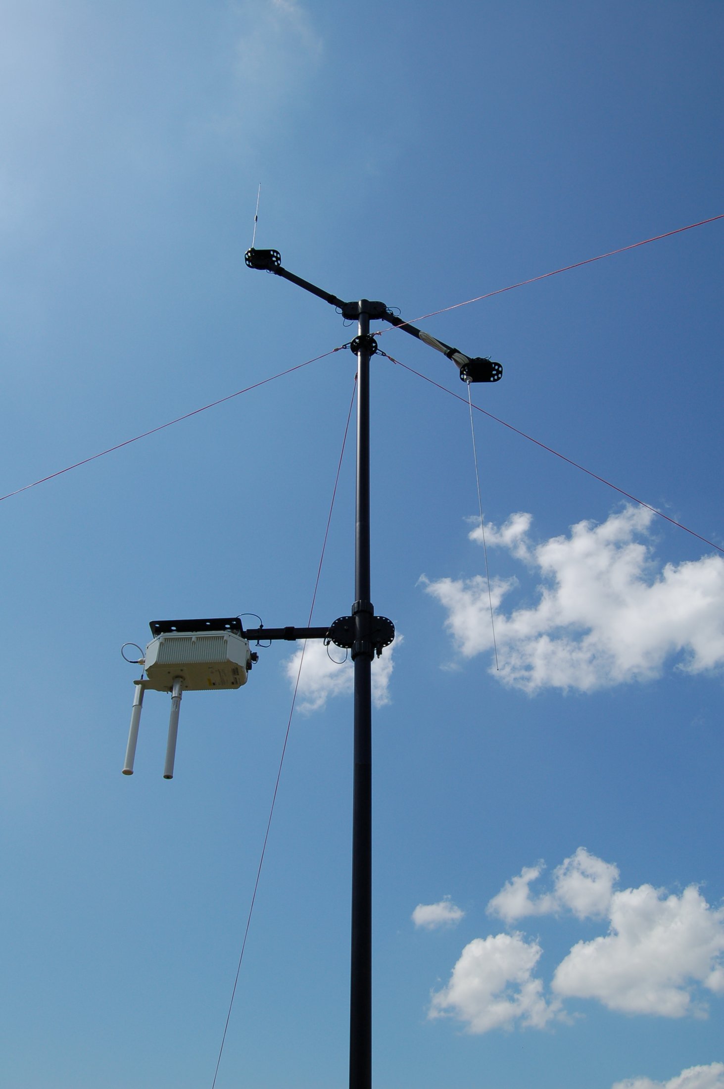 BlueSky Mast with tactical radio and wireless data payload, Tactical Communications