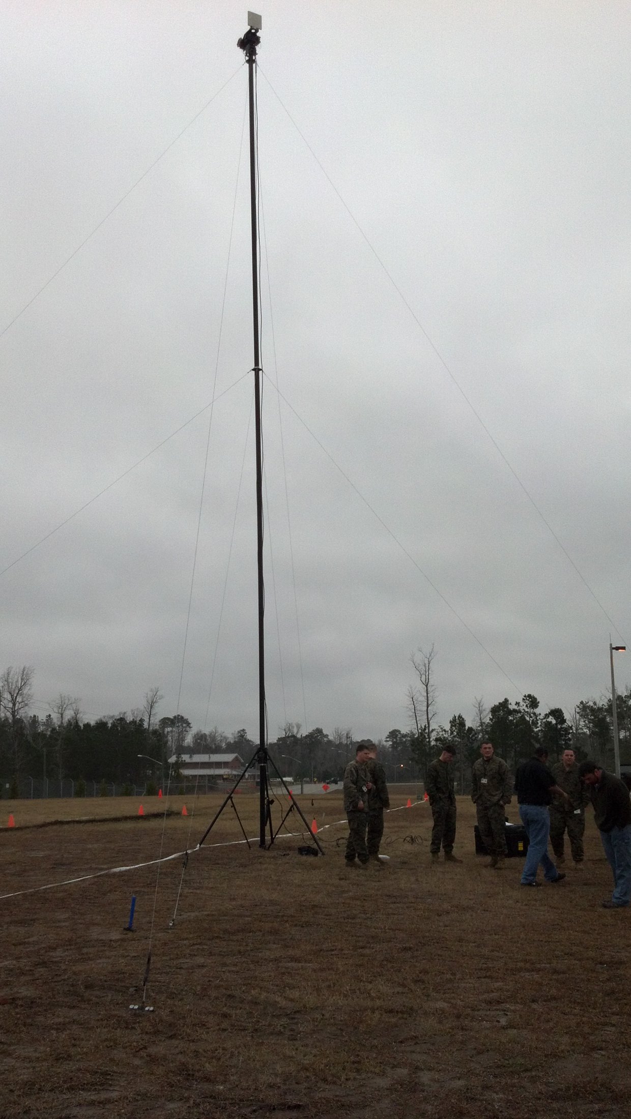 BlueSky Mast with tactical radio and wireless data payload, Tactical Communications