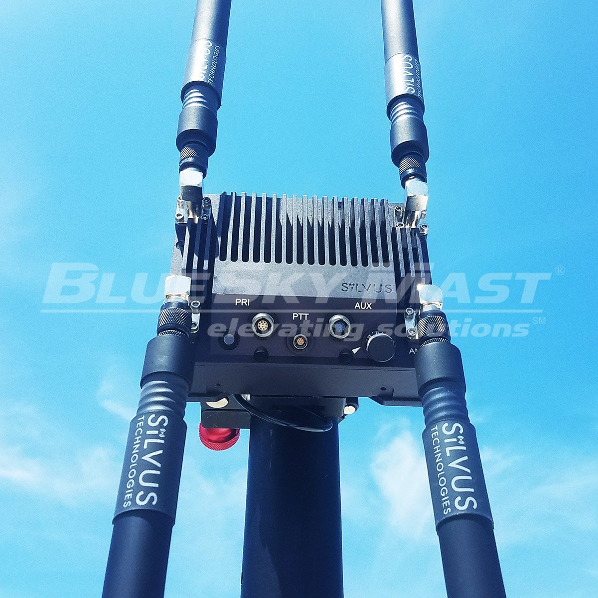 BlueSky Mast with tactical radio and wireless data payload, Tactical Communications