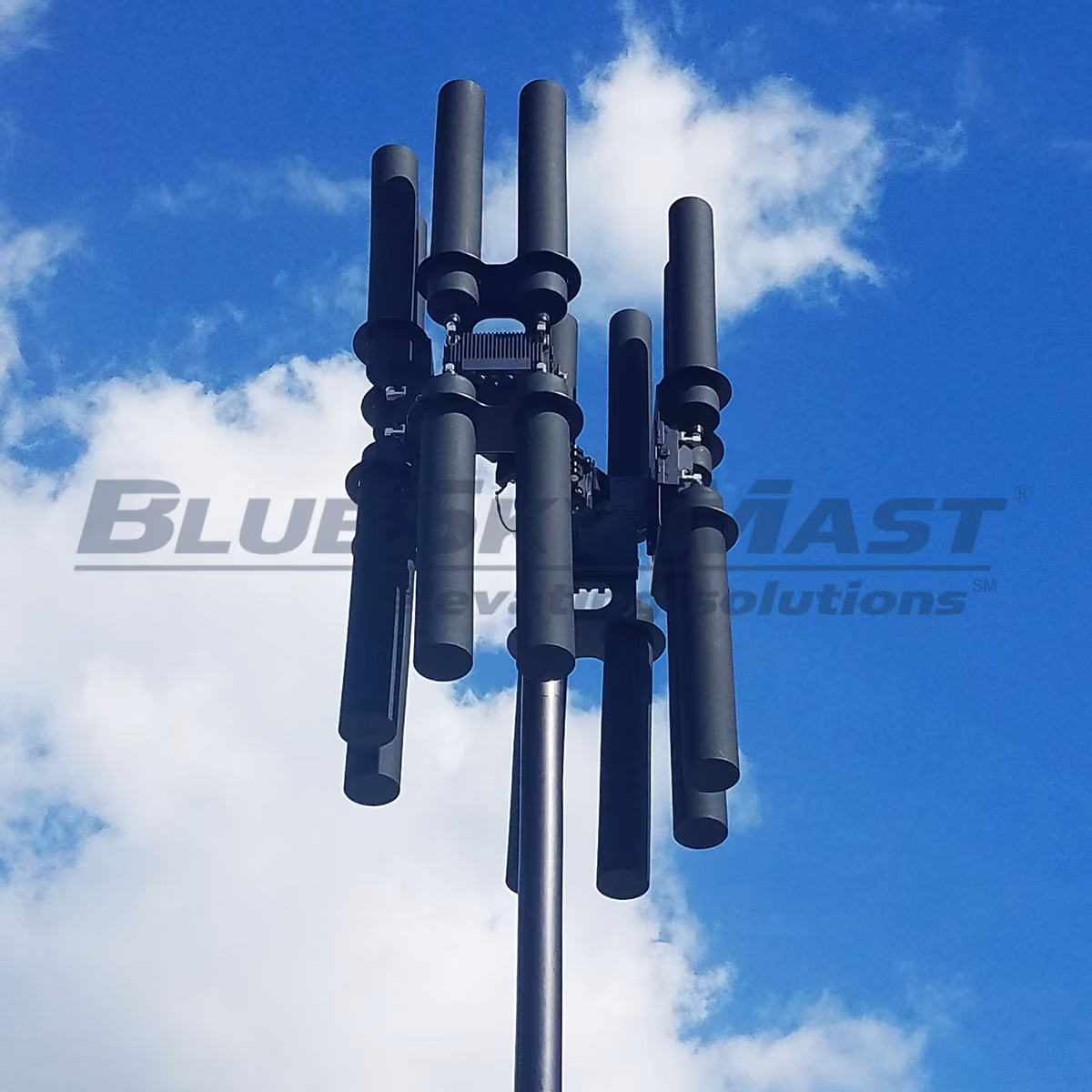 BlueSky Mast with partner payload, Tactical Comms