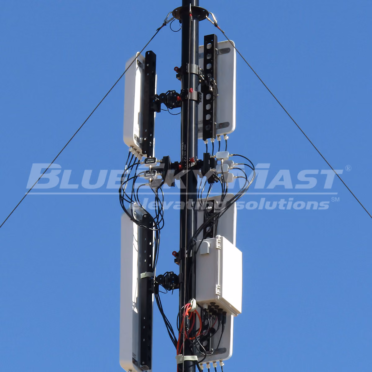 BlueSky Mast with partner payload, Tactical Comms