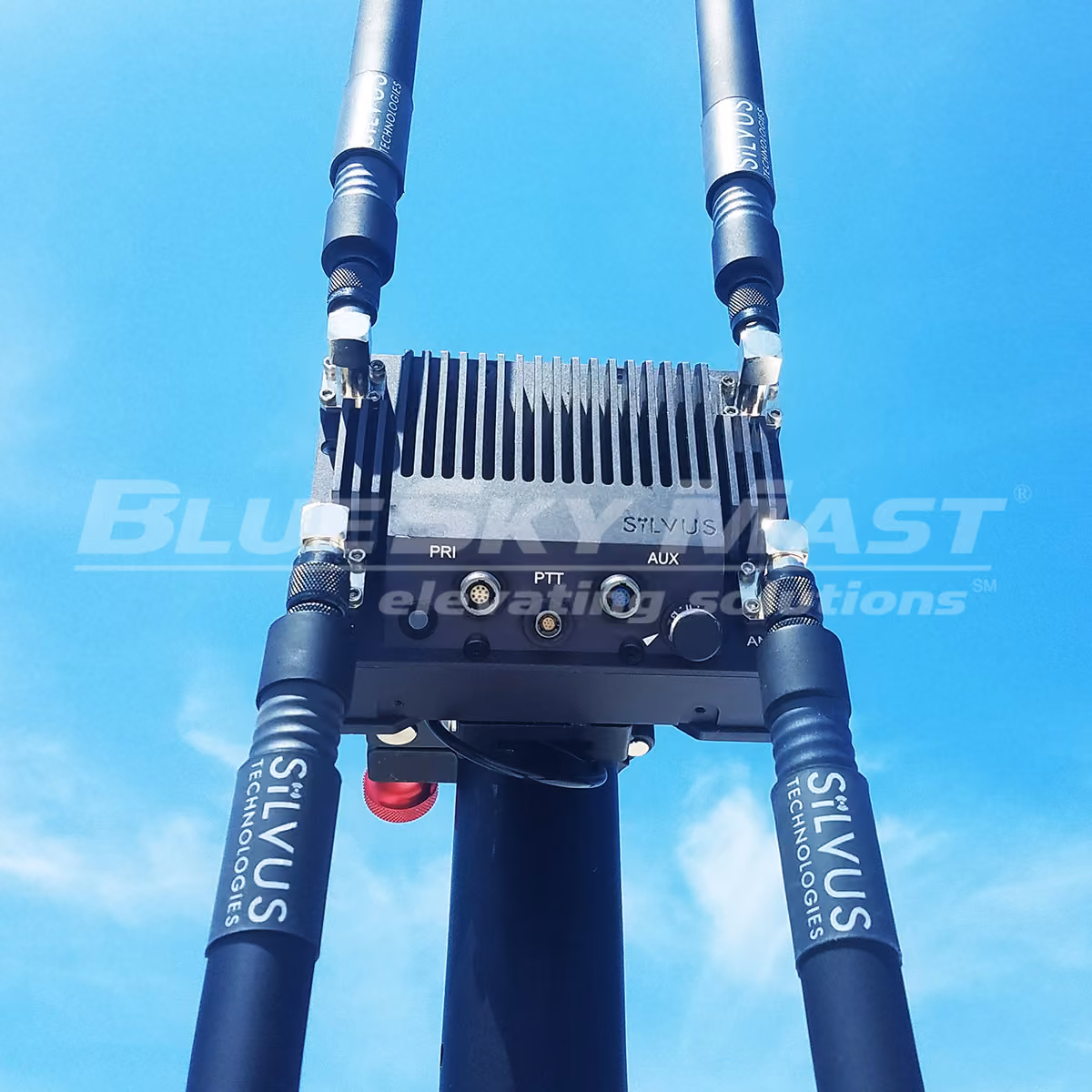 BlueSky Mast with partner payload, Tactical Comms