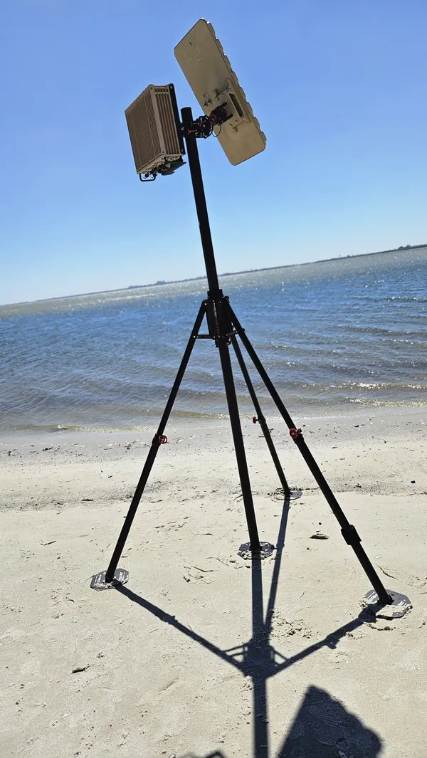 BlueSky Mast with tactical radio and wireless data payload, Tactical Communications