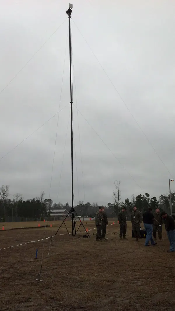 BlueSky Mast with tactical radio and wireless data payload, Tactical Communications