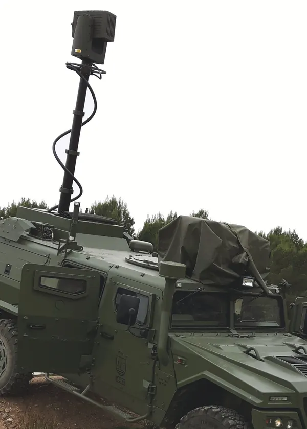 BlueSky Mast with surveillance camera or radar payload, ISR & Sensing