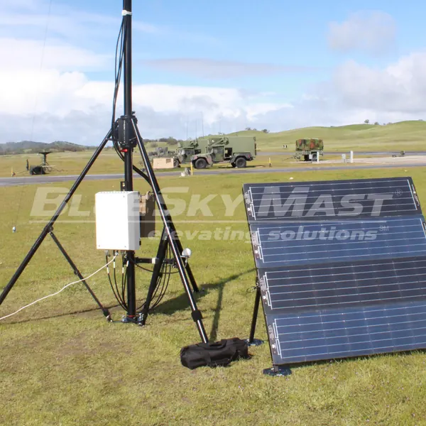 BlueSky Mast with tactical radio and wireless data payload, Tactical Communications