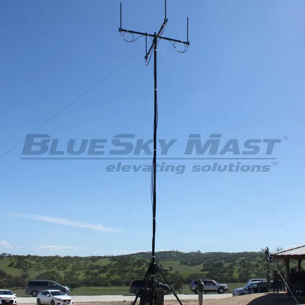 BlueSky Mast with tactical radio and wireless data payload, Tactical Communications