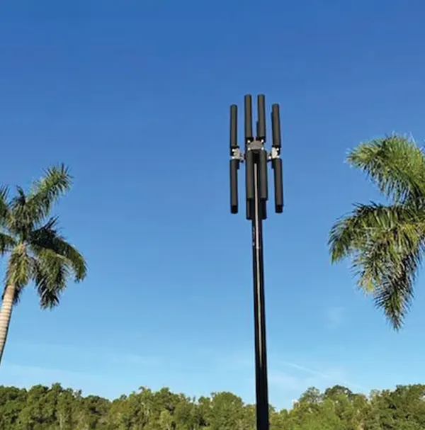 BlueSky Mast 350 Lift Series with Silvus Technologies StreamCaster MANET radio kit, configuration diagram, tactical communications application