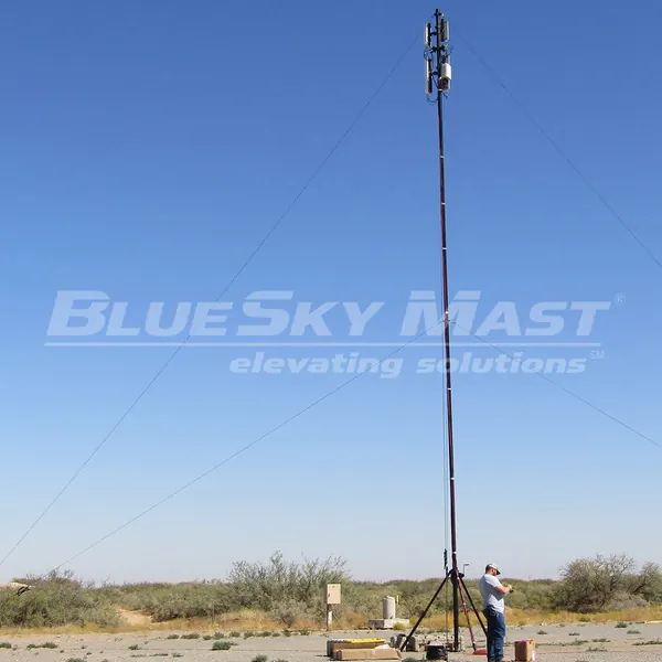 BlueSky Mast with tactical radio and wireless data payload, Tactical Communications