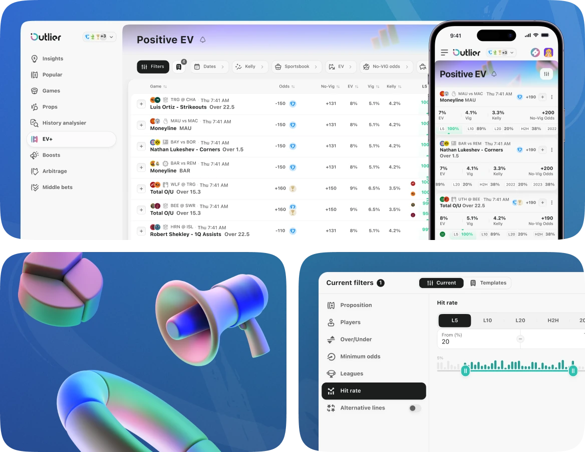 Outlier ios interface design bento