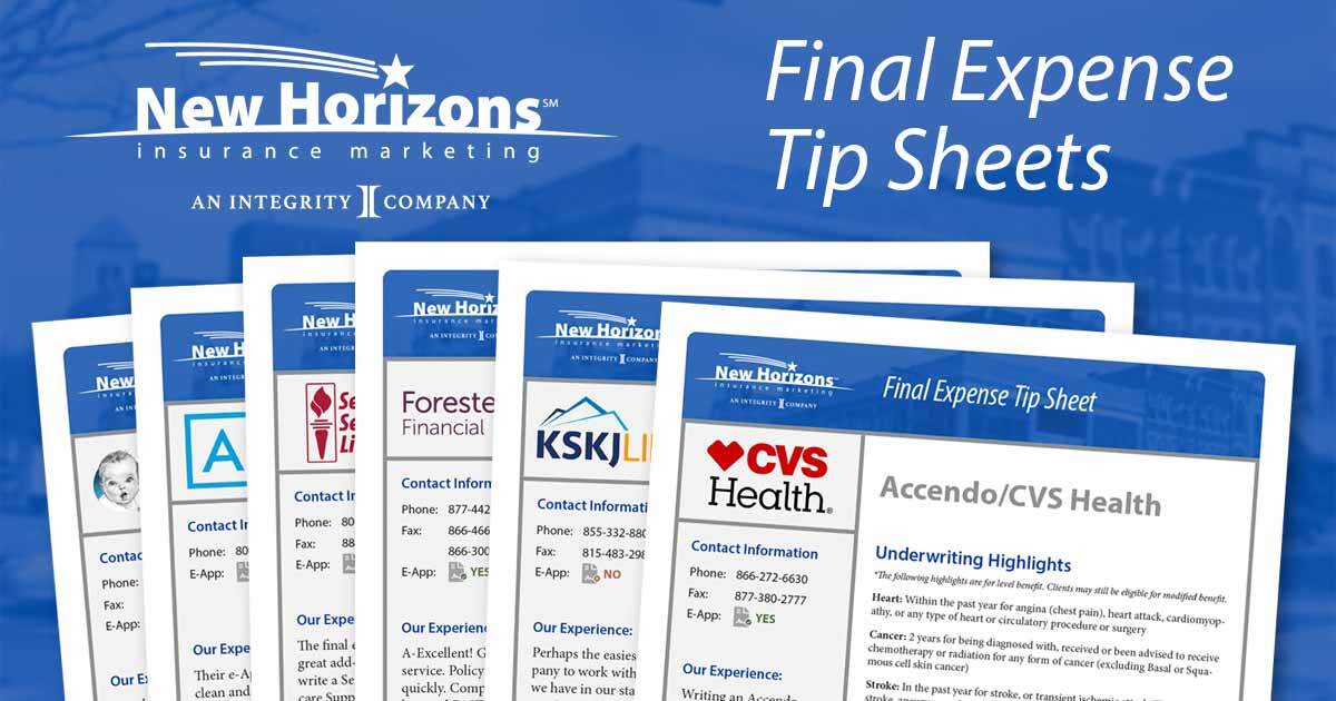 Final Expense Tip Sheets Now Available for Download