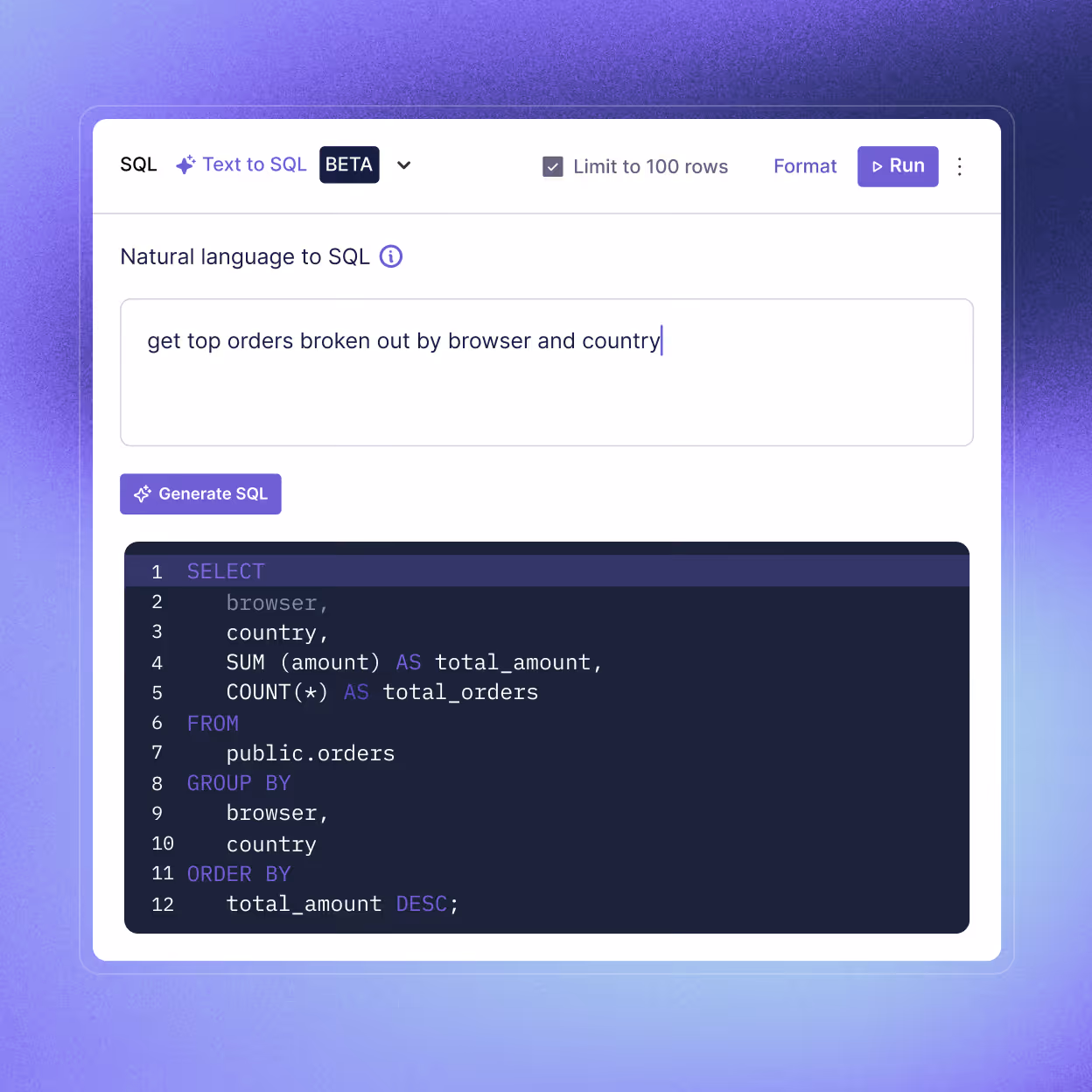 A screenshot of a computer screen with a purple background.