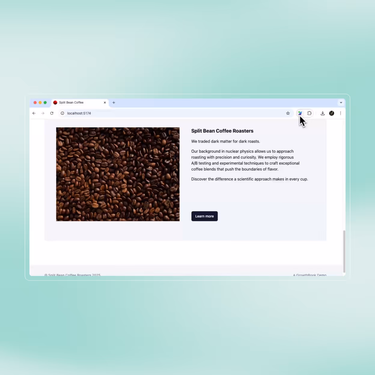 A computer screen with a coffee bean on it.