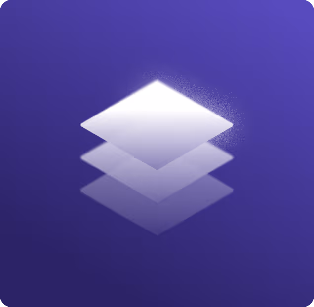 A purple square with a white rectangle on it.