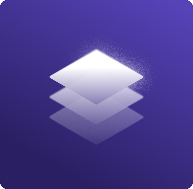 A purple square with a white rectangle on it.