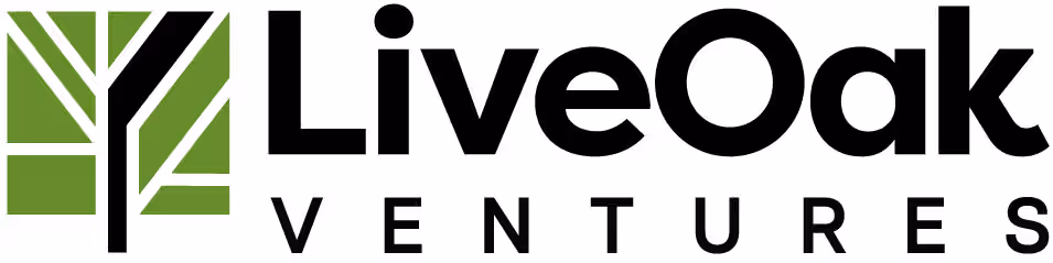 Live Oak Ventures logo featuring a stylized green tree beside the company name in black text.