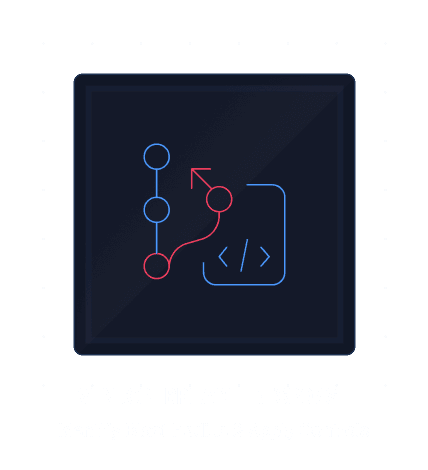 Icon showing interconnected nodes and code bracket symbol representing vendor breach response with subtitle Identify Blast Radius & Apply Controls.