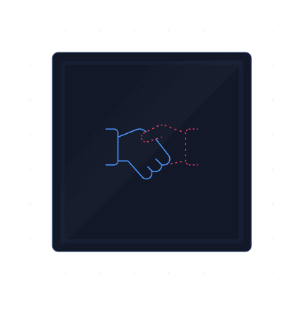 Graphic showing two outlined hands reaching towards each other with text 'Developer Overtrust' and subtitle 'False Confidence in AI Code'.