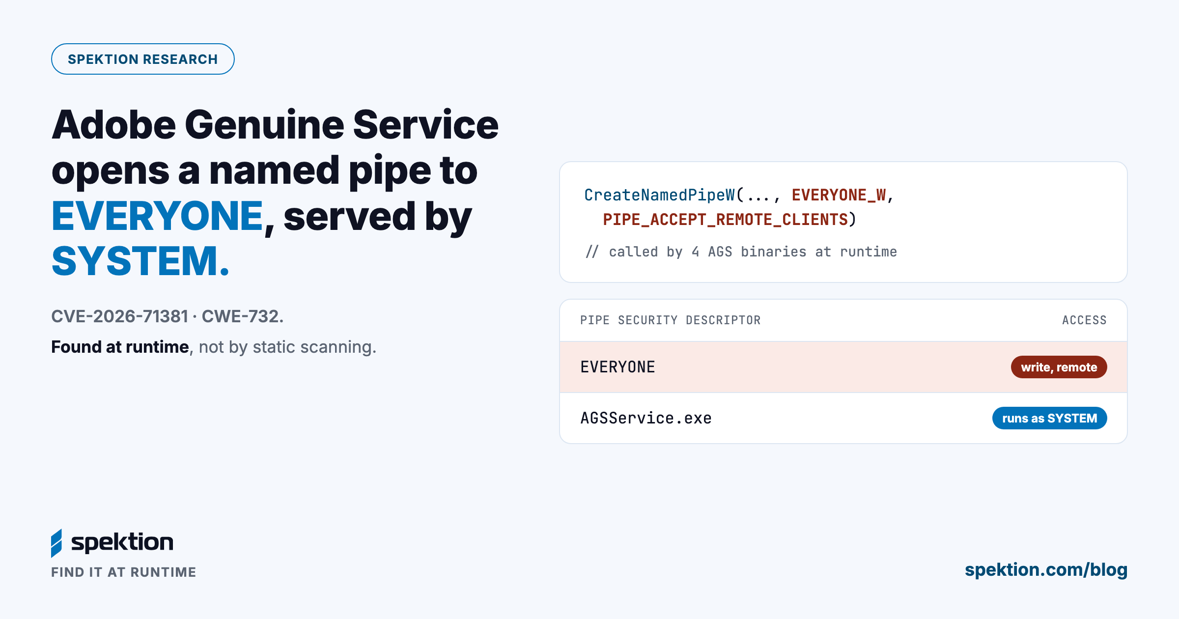 Spektion Discovers a Remotely Accessible Named Pipe in Adobe Genuine Service