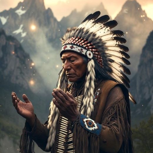 medicine man praying