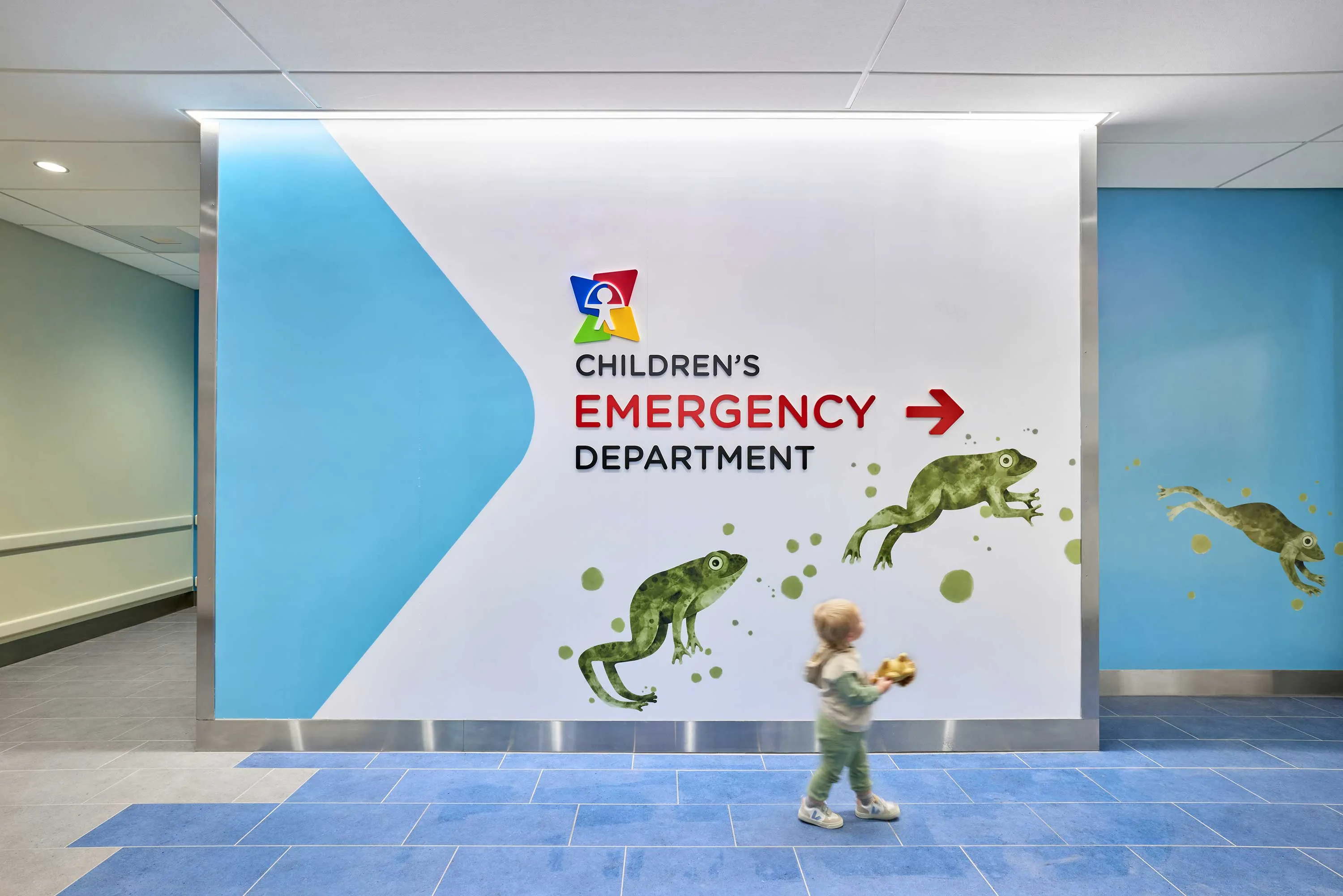 VCU Health Children's Hospital of Richmond — Wonder Tower experiential graphicsVCU Health Children's Hospital of Richmond Wonder Tower entrance experiential graphics, photography by Garrett Rowland