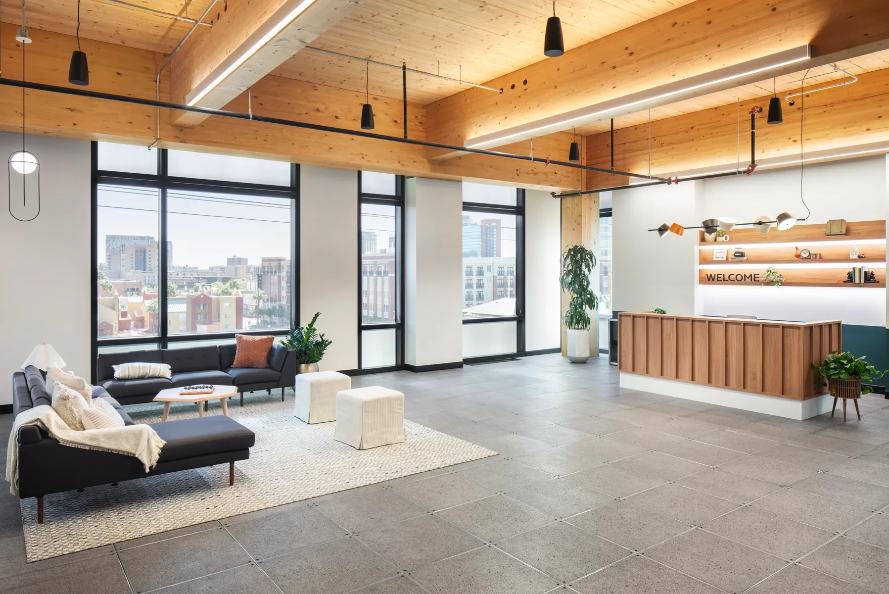 Offerpad headquarters experiential design, home-inspired workplace environment, Chandler Arizona