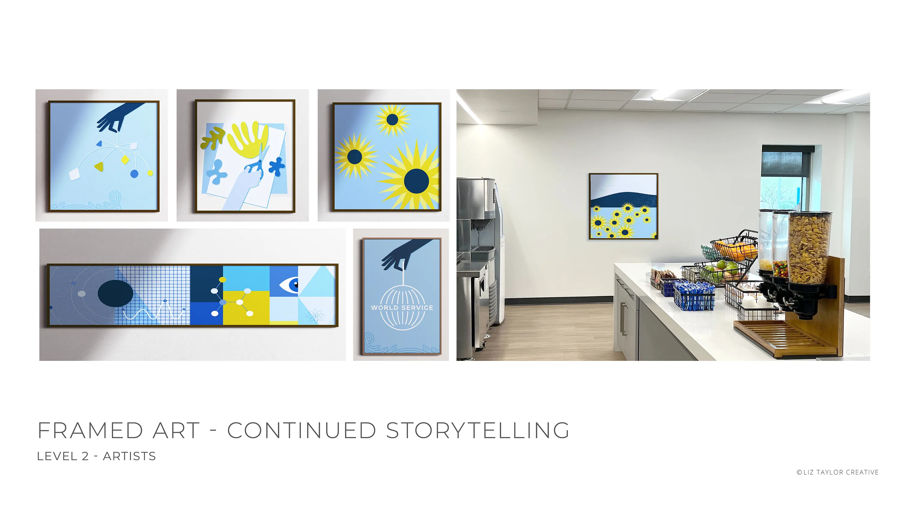 Mural detail from 160-foot composite mural, American Express McDowell Building, Phoenix