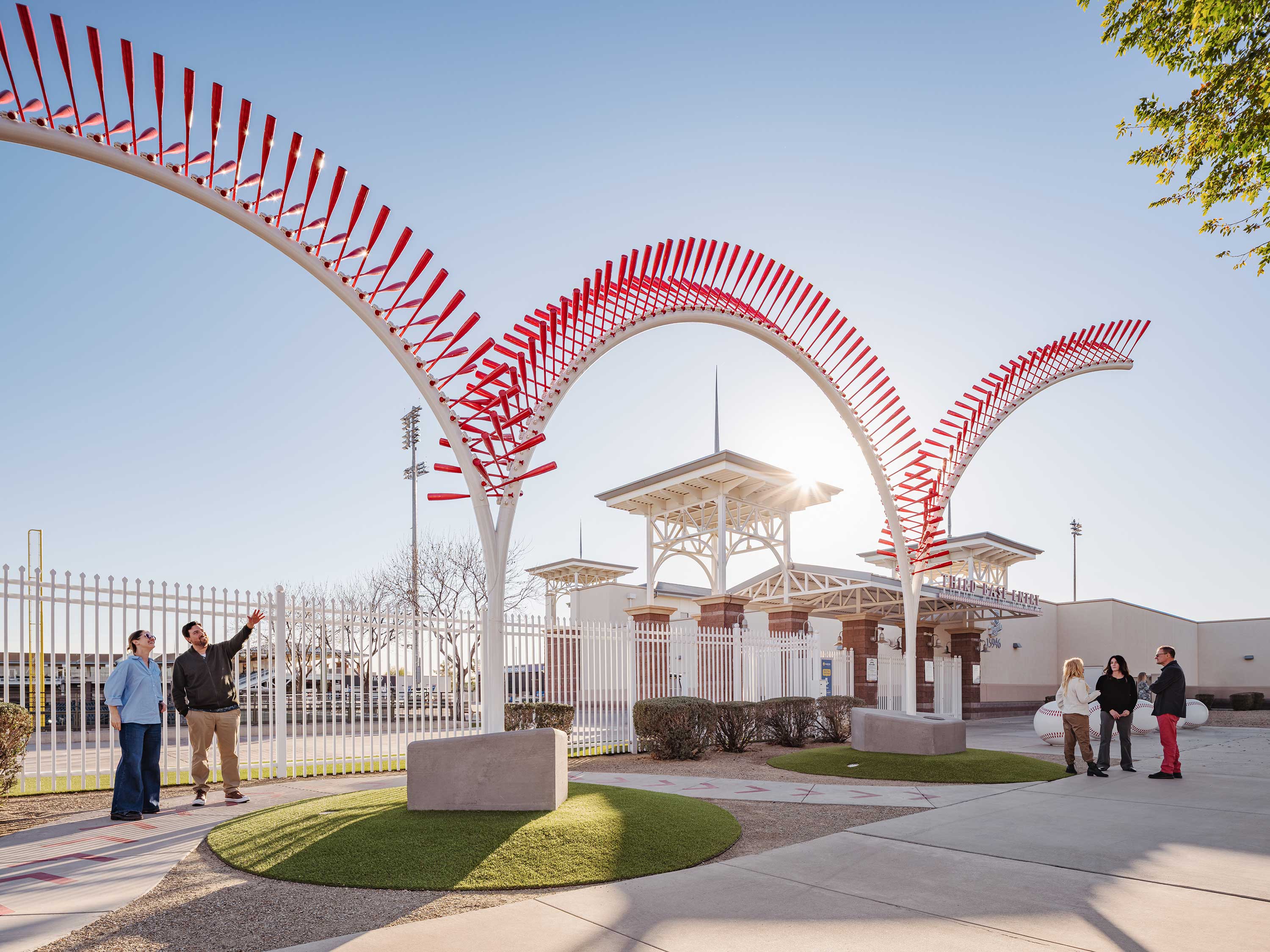 Bounce + Swing public art installation, Surprise Stadium, Arizona