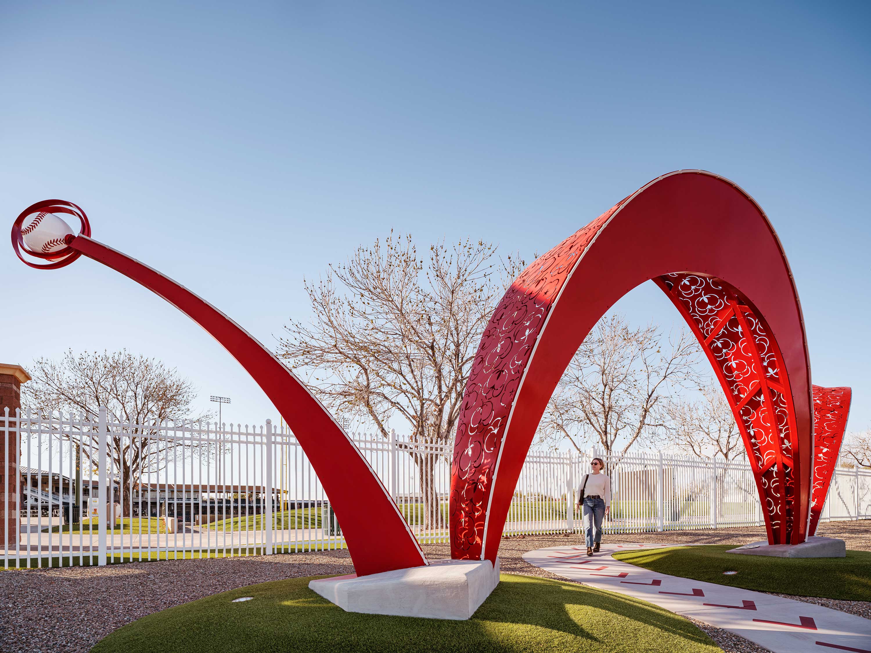 Bounce + Swing public art installation, Surprise Stadium, Arizona