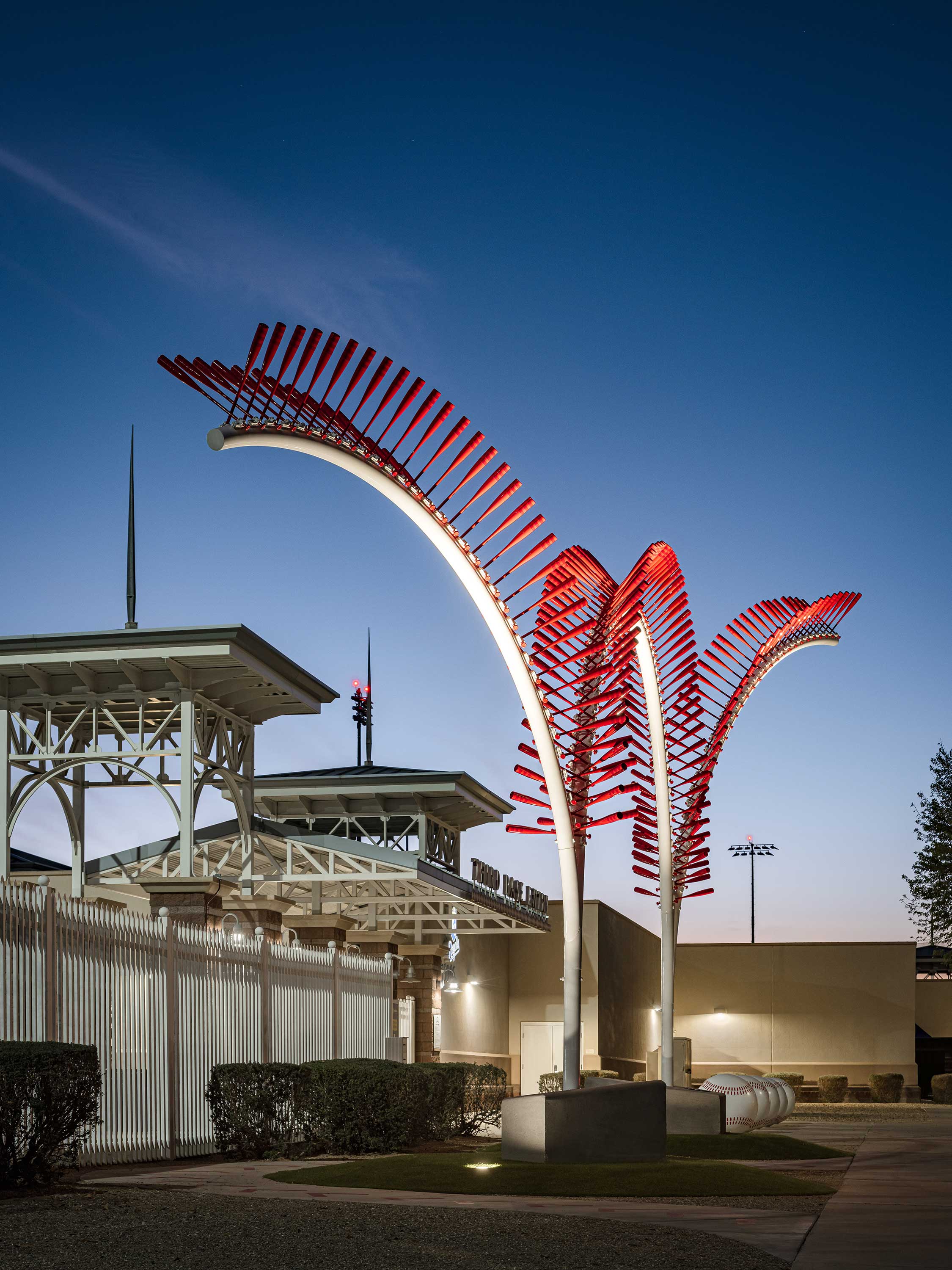Bounce + Swing public art installation, Surprise Stadium, Arizona