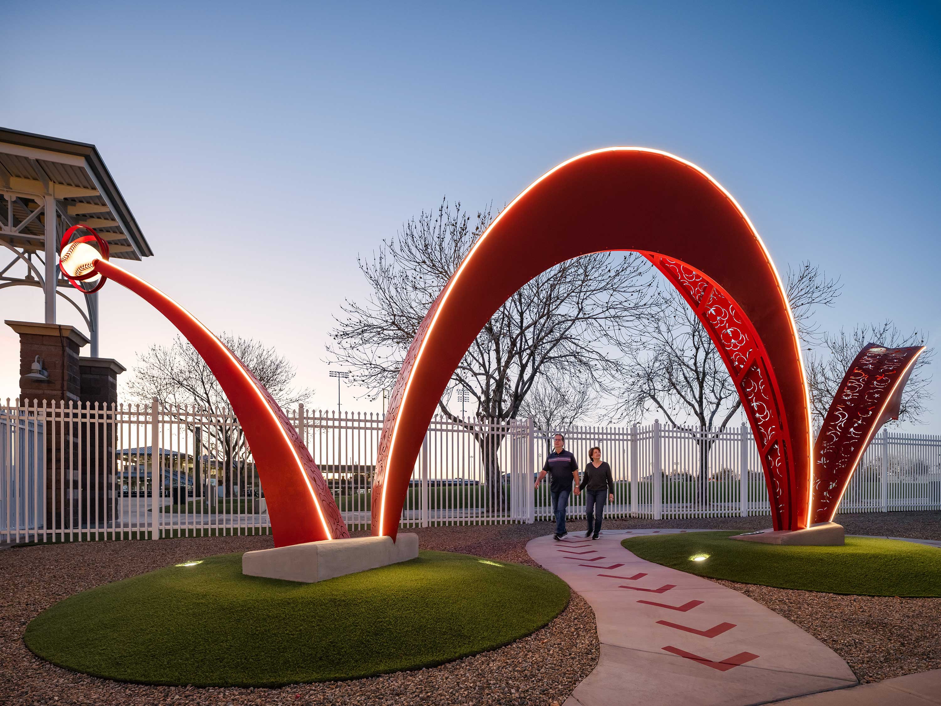 Bounce + Swing public art installation, Surprise Stadium, Arizona