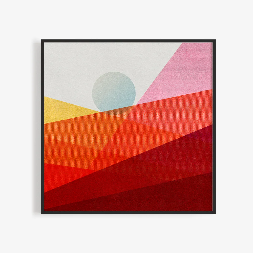 Studio print exploring geometry and pattern, Liz Taylor Creative