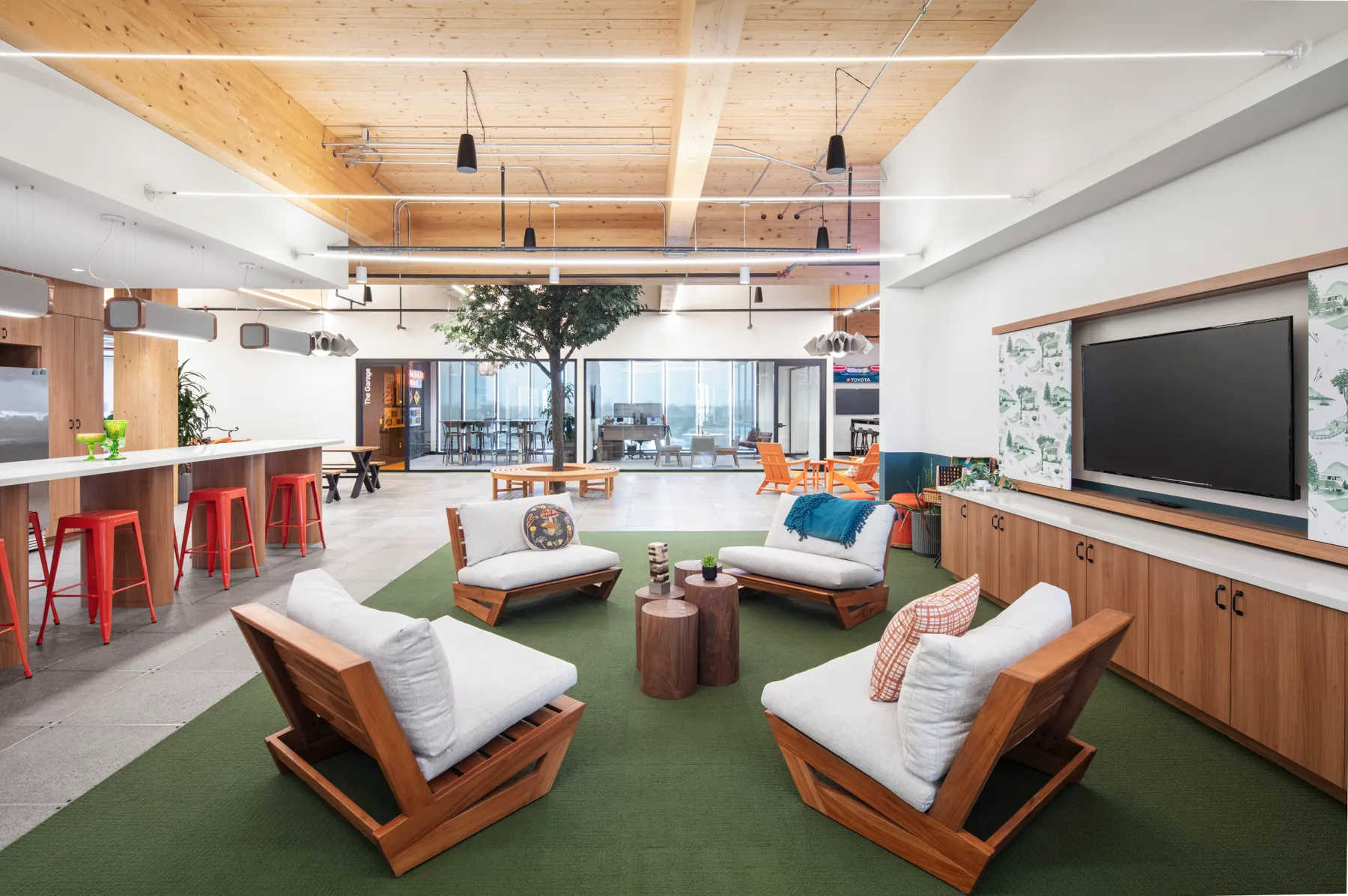 Vintage rotary phone and curated objects as workplace decor, Offerpad headquarters Chandler Arizona