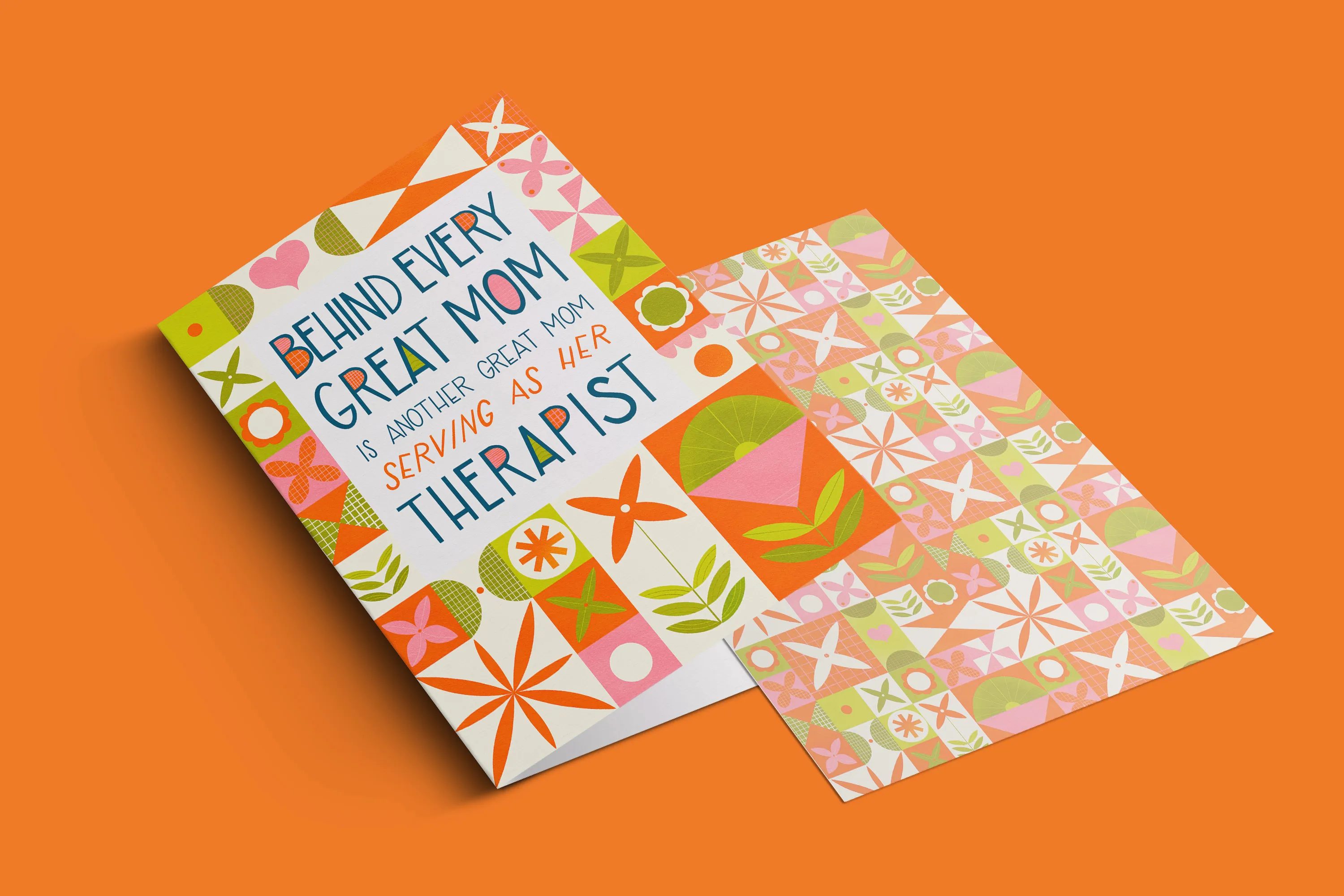 Original greeting card illustration with bold color and graphic storytelling, Liz Taylor Creative