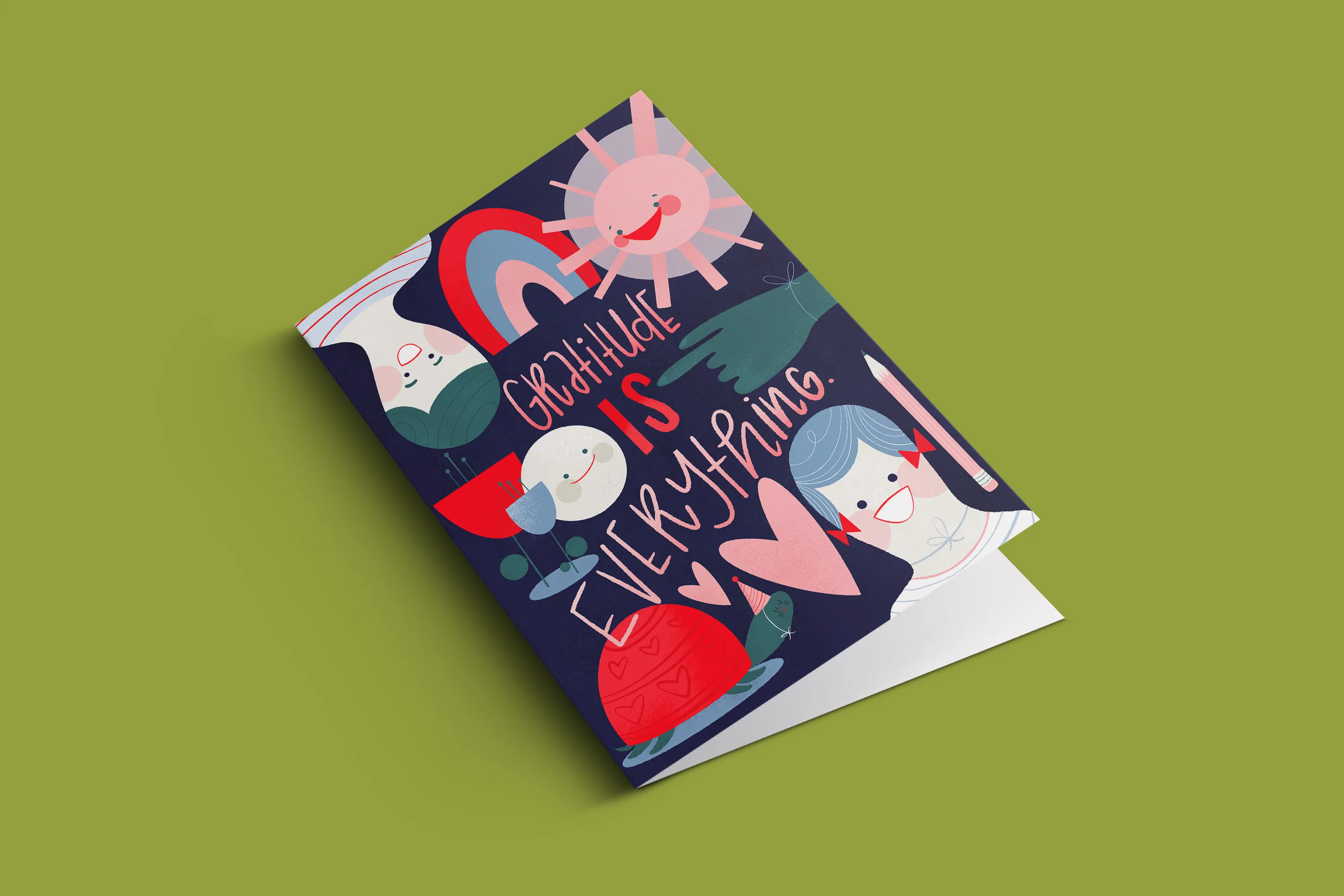 Licensed illustration greeting card design, Liz Taylor Creative studio works