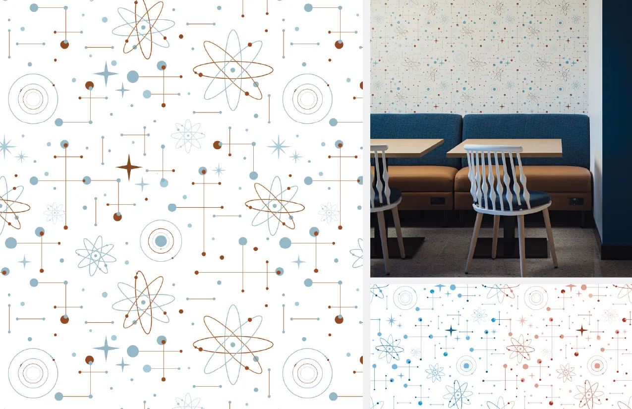 Original botanical surface pattern design, Liz Taylor Creative