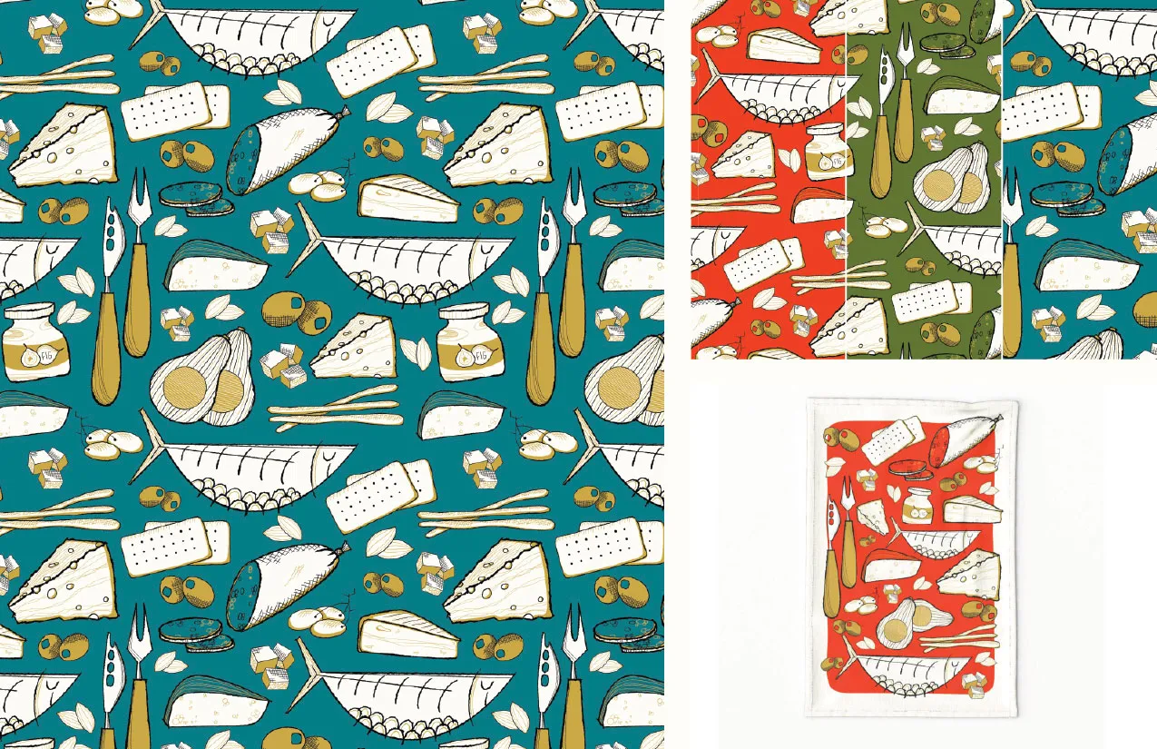 Original geometric surface pattern design, Liz Taylor Creative