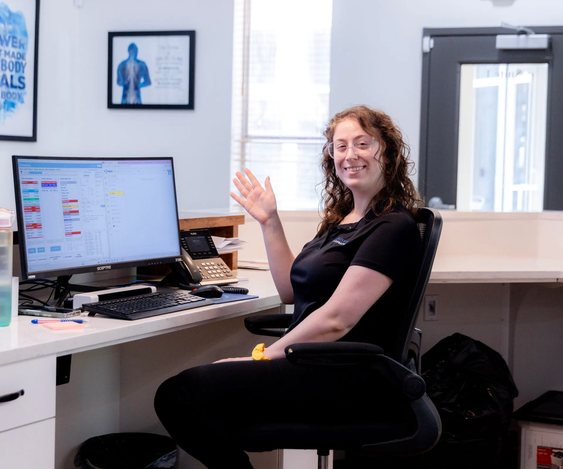 The Limitless Chiropractic professional staff providing a warm welcome and expert patient coordination in Mandeville.