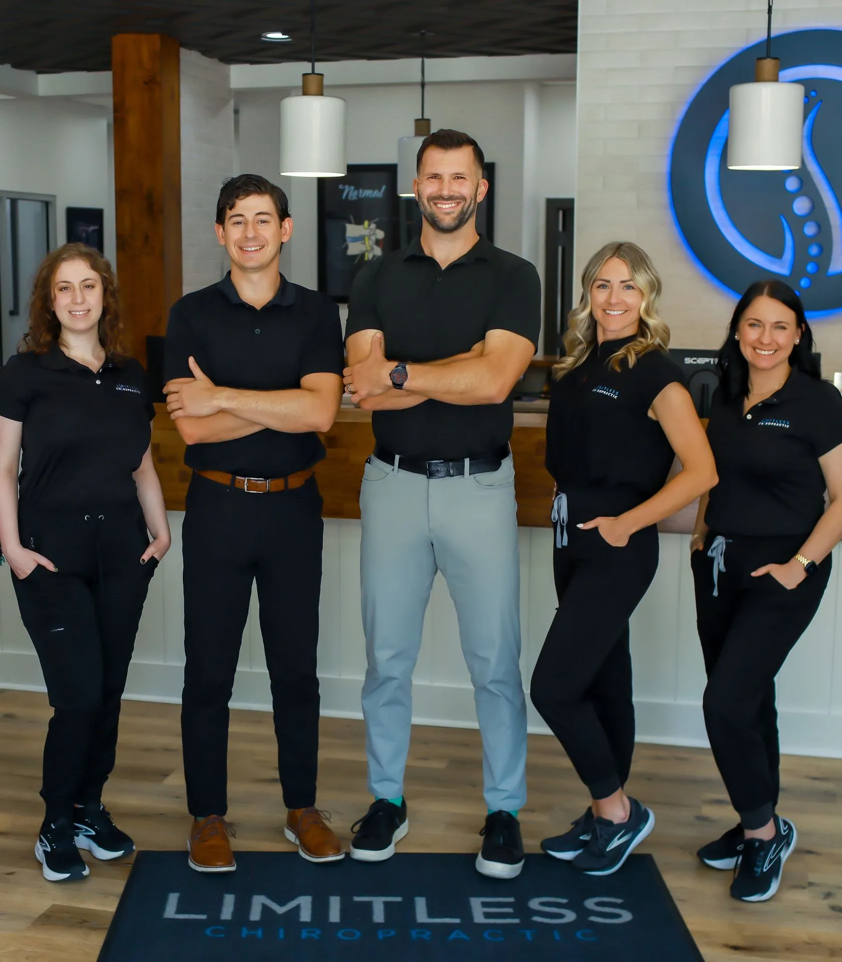 The Limitless Chiropractic professional staff providing a warm welcome and expert patient coordination in Mandeville.