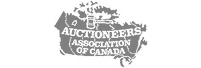 Logo of Auctioneers Association of Canada with a gavel and map outline.