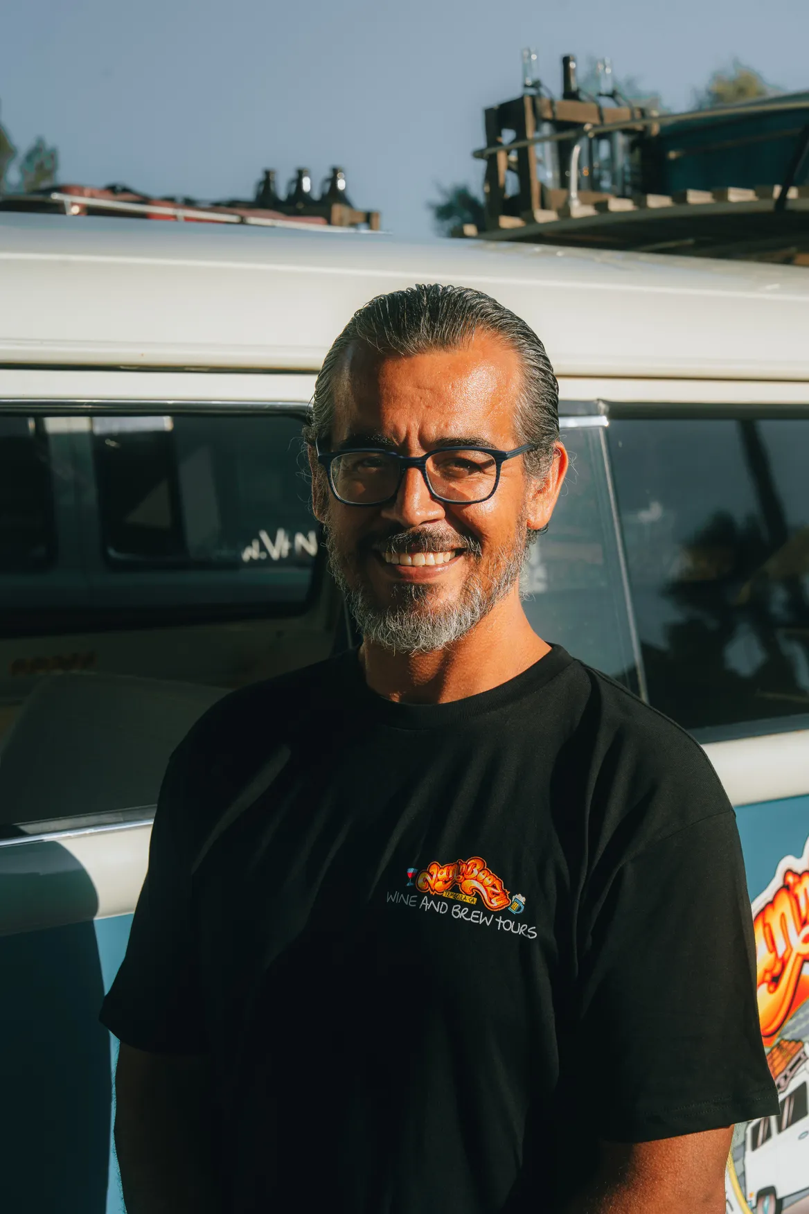 Israel, Van'N Boozy wine tour host and USMC veteran serving Temecula guests