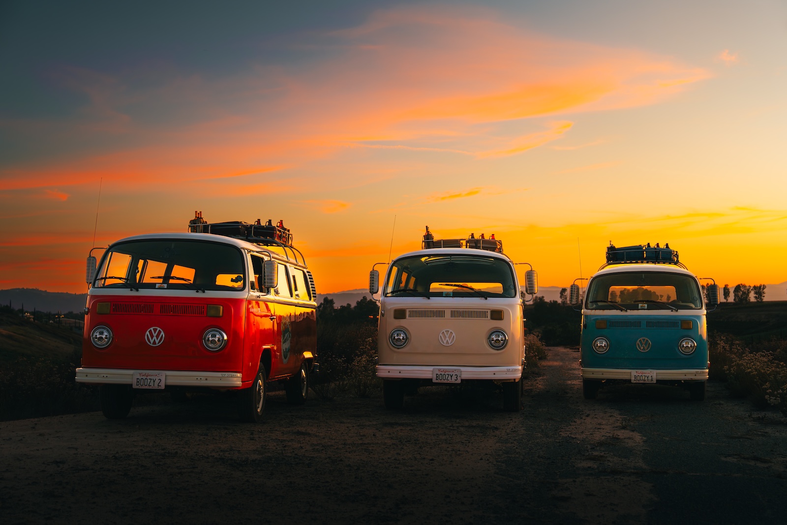 Guests preparing to board a Van'N Boozy vintage VW bus wine tour in Temecula