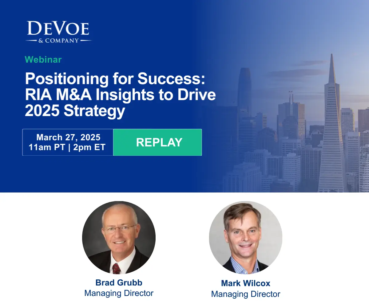 Positioning For Success: RIA M&A Insights to Drive 2025 Strategy banner