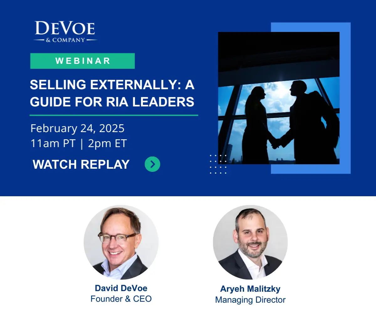 Selling Externally: A Guide for RIA Leaders banner