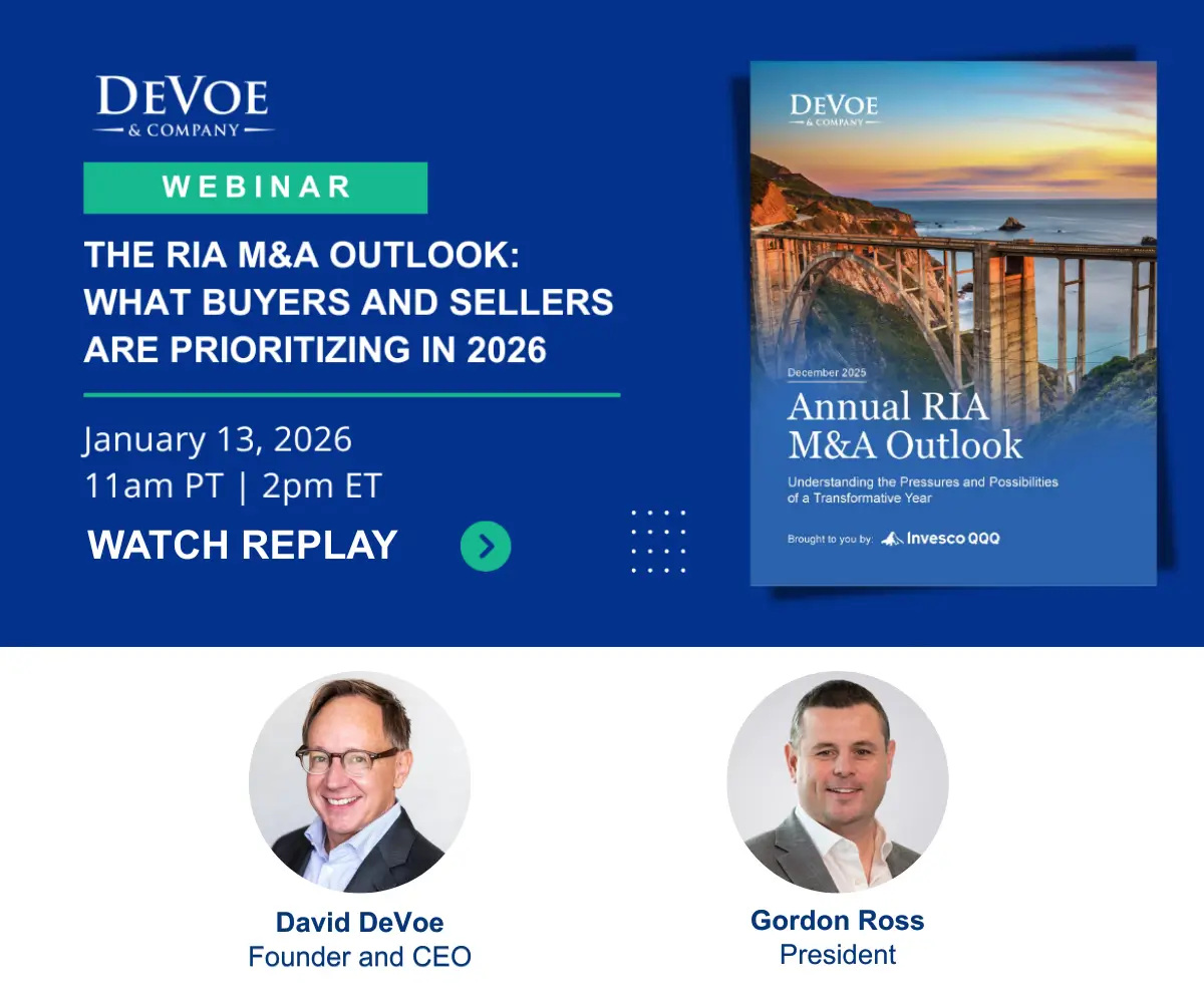 The RIA M&A Outlook: What Buyers and Sellers Are Prioritizing in 2026 banner