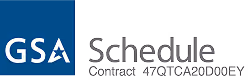 GSA Schedule Contract Administration logo with GSA letters in a blue square and the words Schedule Contract Administration beside it.