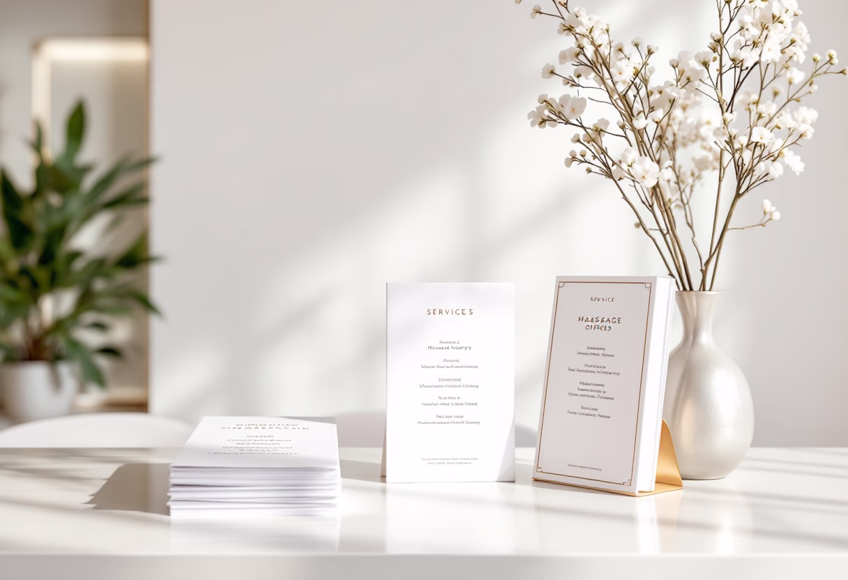 image of list of services for a massage therapist